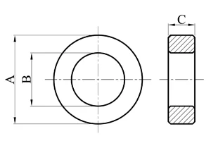 Ferrite Toroid ferrite toroidal Core drawing